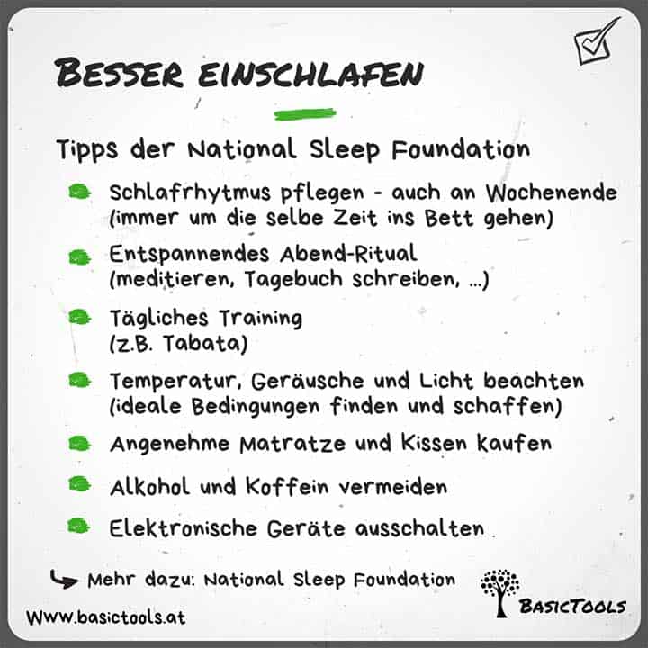 Besserer einschlafen und durchschlafen Tipps