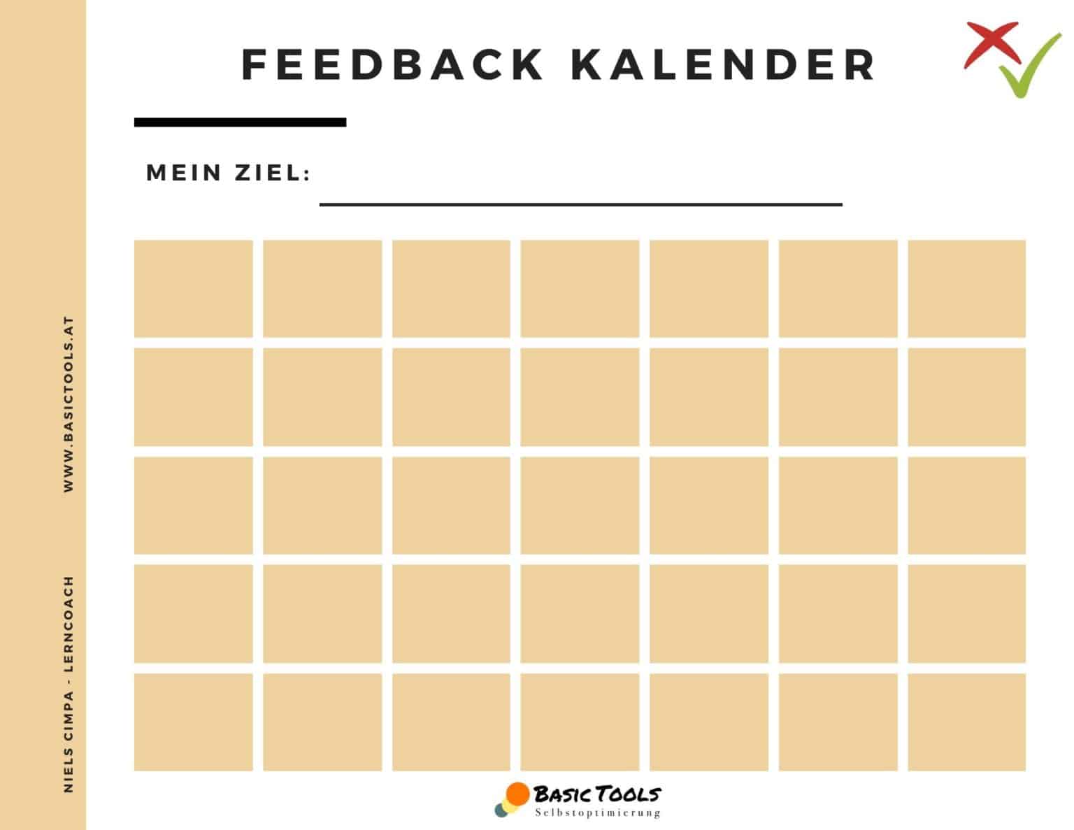 Ziele erreichen mit dem Feedback-Kalender - BasicTools