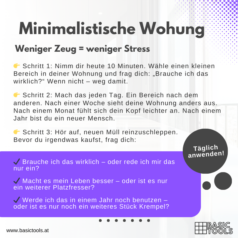 Minimalismus in der Wohnung: So holst du dir deine Klarheit zurück